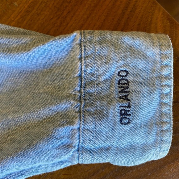 Vintage Hard Rock Cafe Mens Button Down Chambray Shirt - Picture 6 of 6